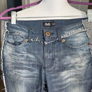 D&G Frayed Denim Jeans in Blue